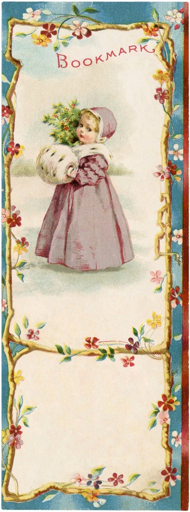 Vintage Winter Bookmark Download