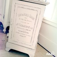 painted cabinet with french ad