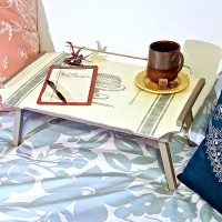 bed tray with cake stand motif and coffee mug
