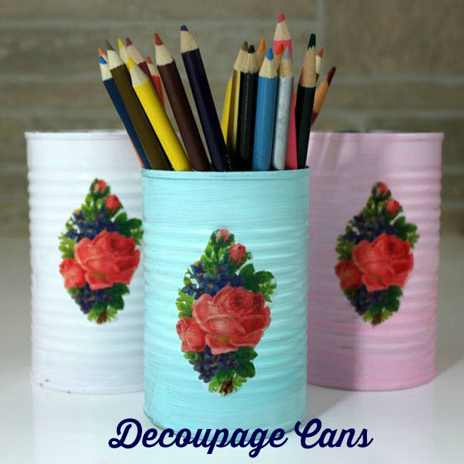 Decoupage cans
