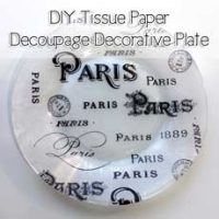 decoupage plate with paris diy photo