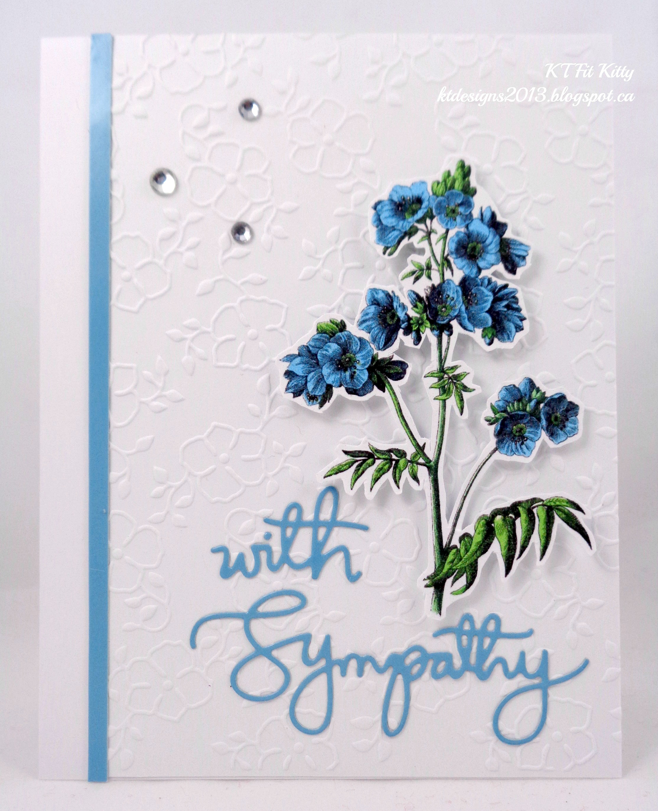 Handmade Floral Sympathy Card - Reader Feature - The Graphics Fairy