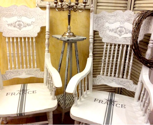 Hand Painted French Oak Chairs - Reader Feature - The Graphics Fairy