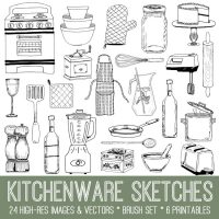 Kitchenware Doodles Kit