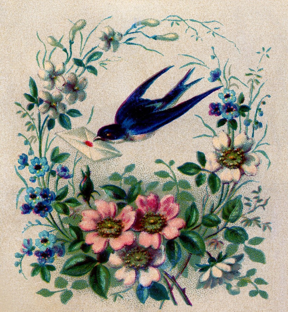 Bird Floral Wreath Image