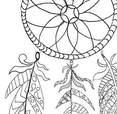 Free Printable Dream Catcher Coloring Page The Graphics Fairy