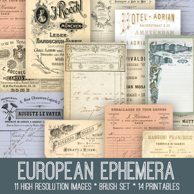 European Ephemera Kit