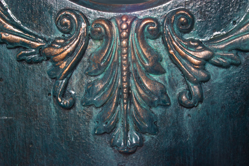 Faux Verdigris Finish Paint Technique   22 Faux Verdigris Paint Technique Acanthus Detail 