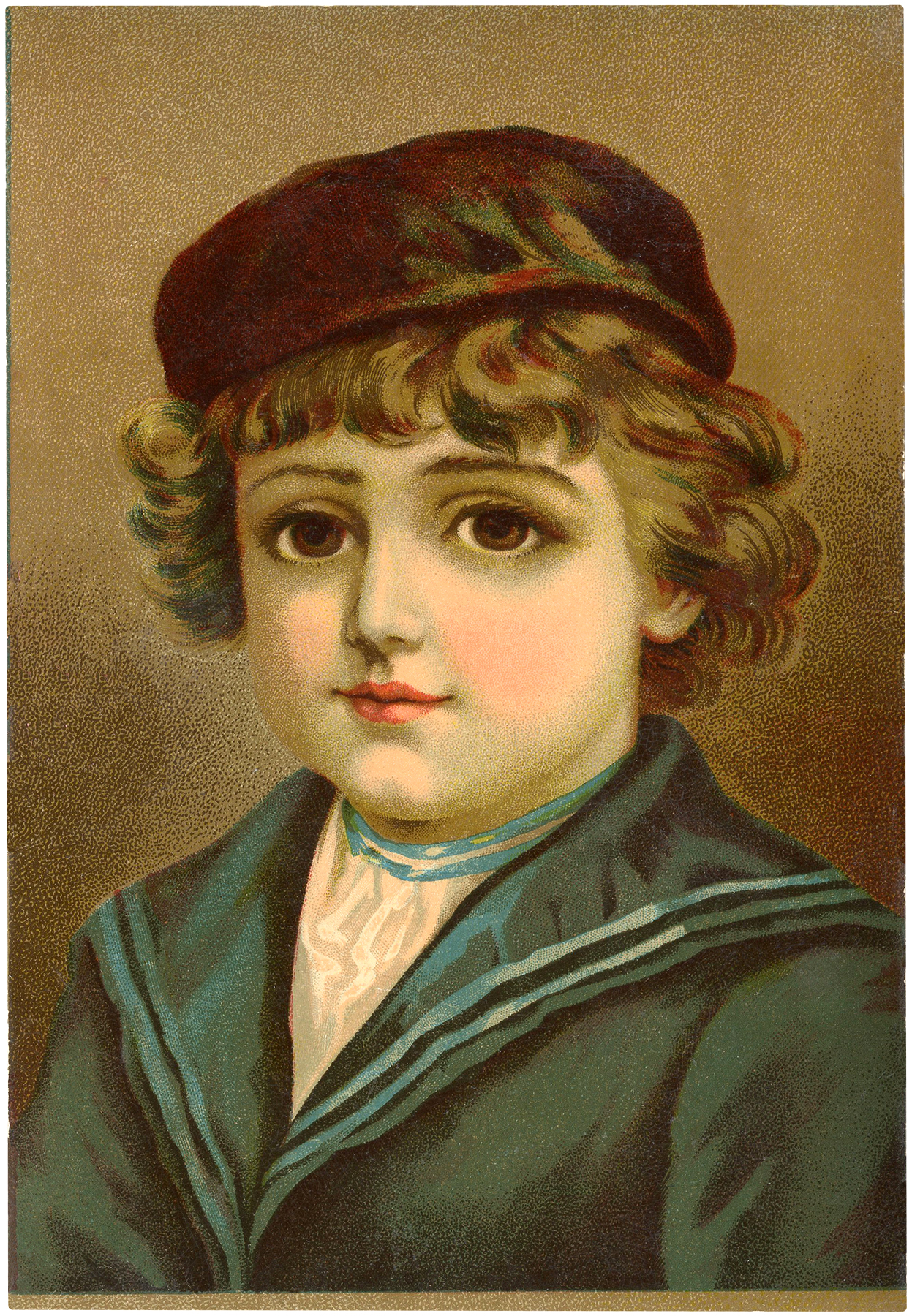 Big Eyed Victorian Boy Image! - The Graphics Fairy