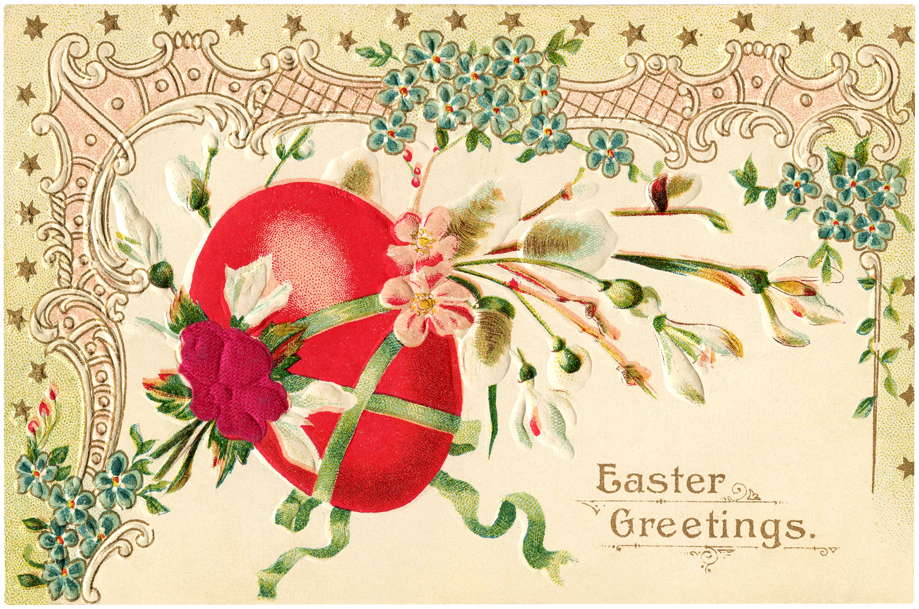 Pretty Vintage Easter Clip Art - The Graphics Fairy