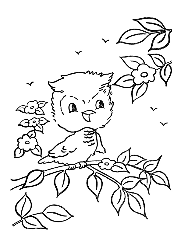 9 Owl Coloring Pages (Vintage Style)! - The Graphics Fairy