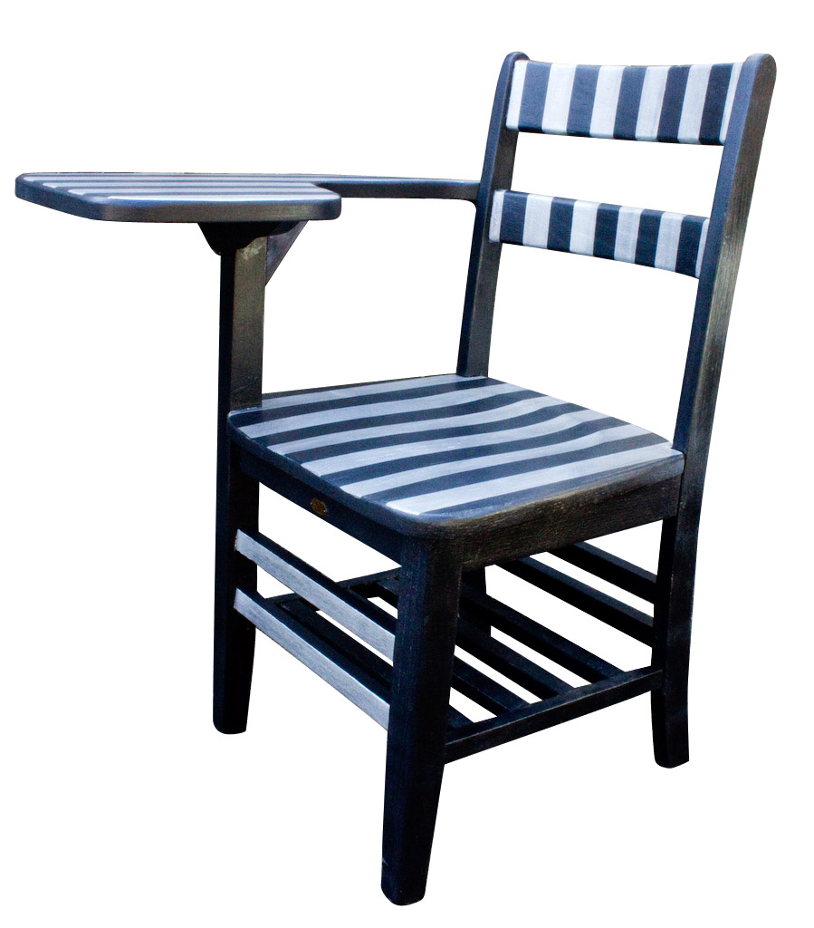 And a stripe painted chair