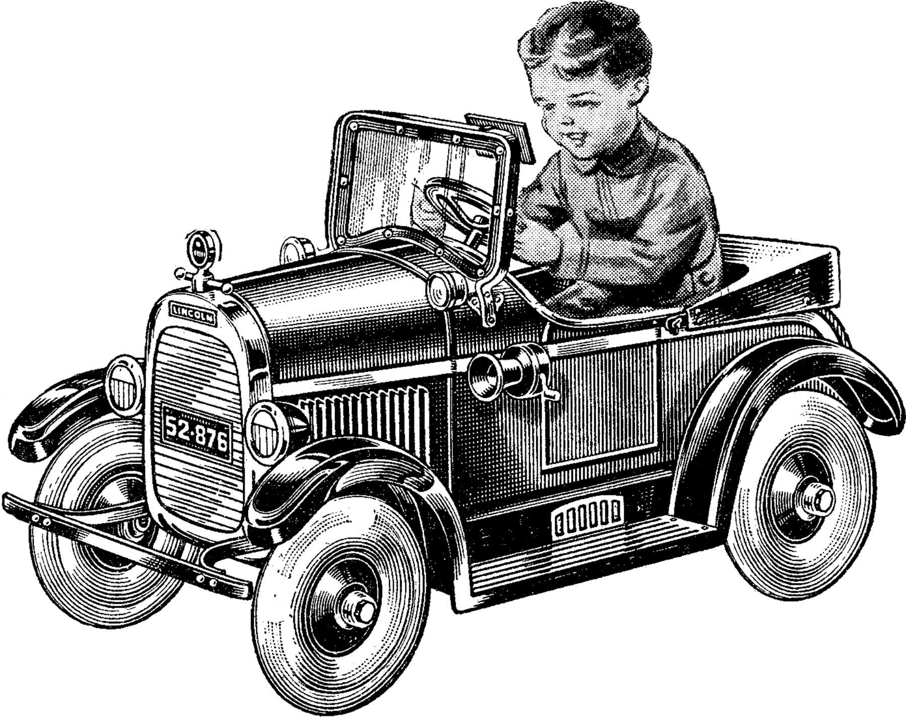 Vintage Pedal Car Image - Automobile! - The Graphics Fairy