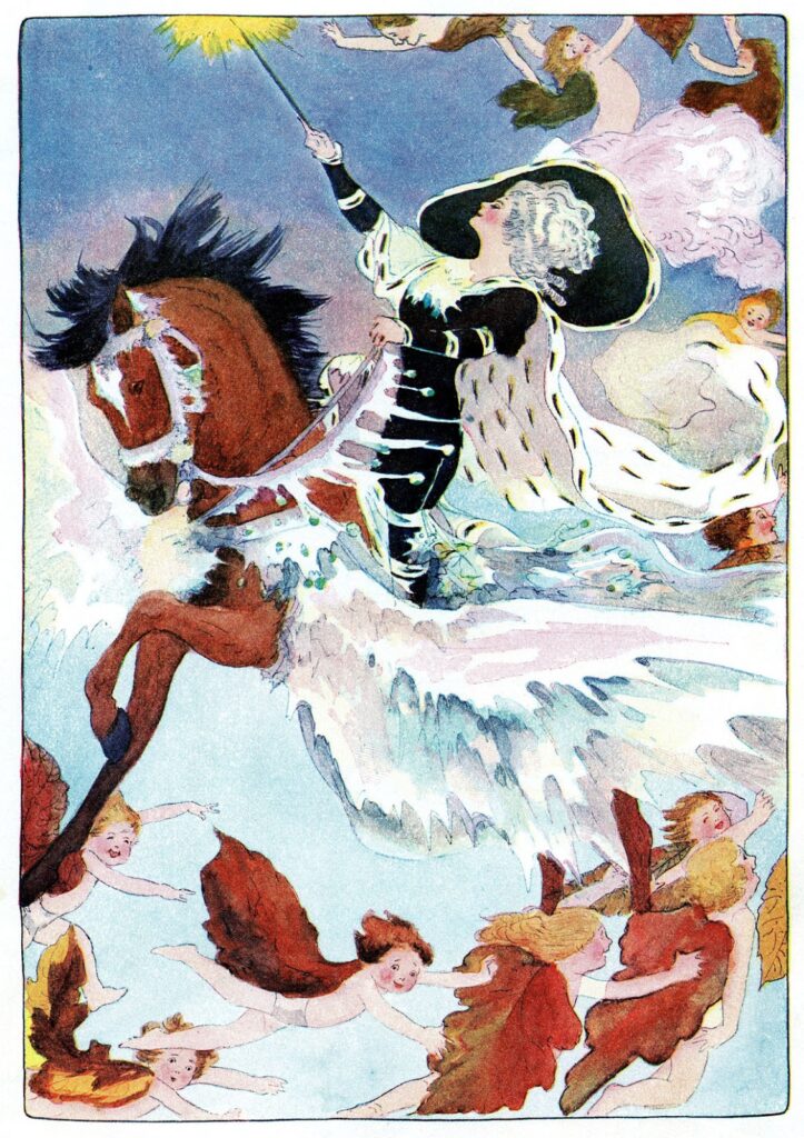 Winter Fairy on Horse Image