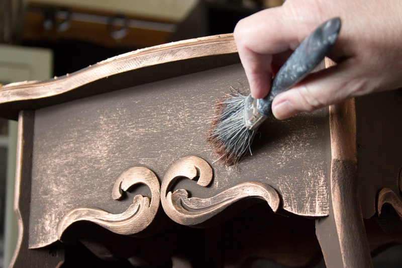 How To Add Copper Patina To Painted Furniture - Do Dodson Designs