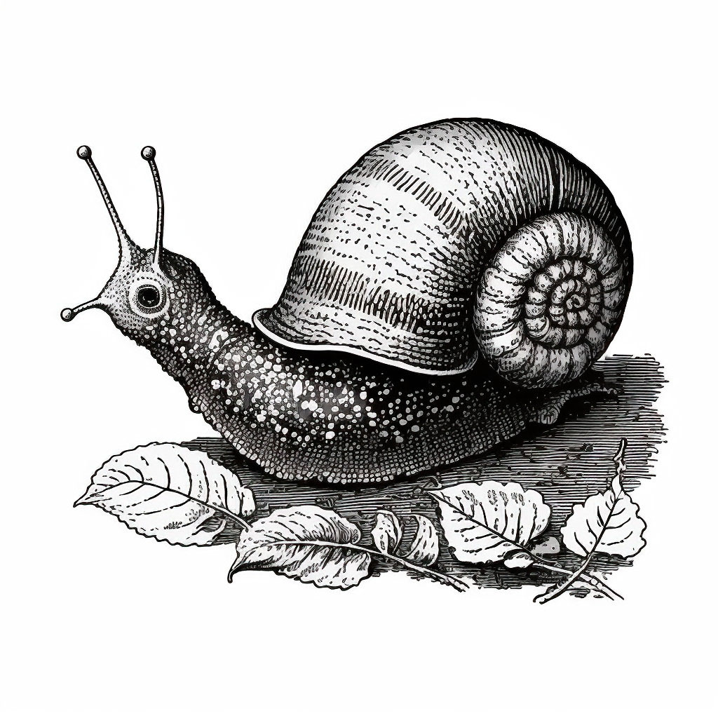 snail clip art black and white