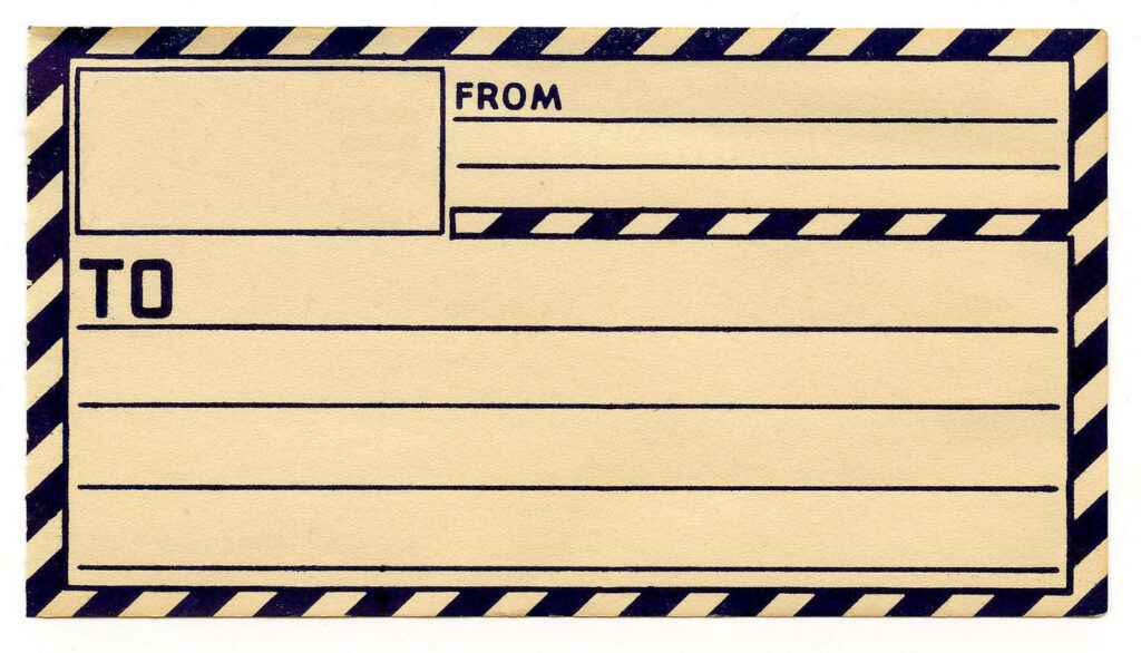 Postage Label with Blank Section