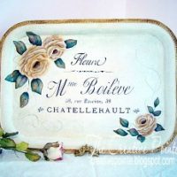 french tray with flowers
