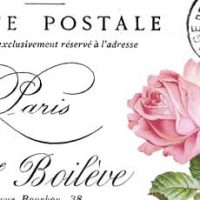 French image with text and roses