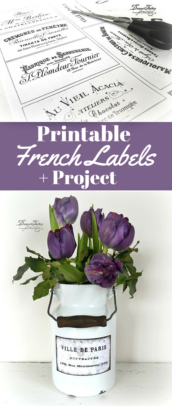 Printable French Typography Labels