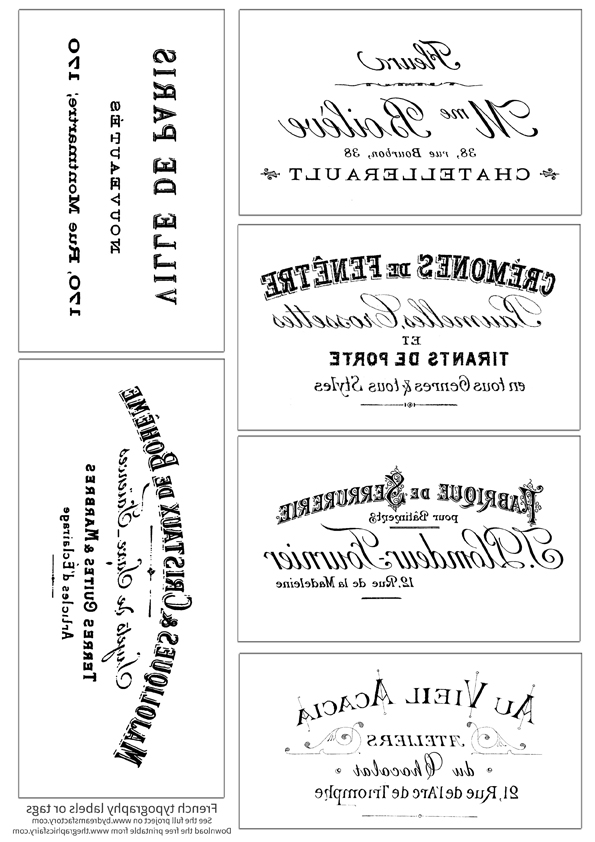 Gorgeous French Typography Labels and Project! - The ...