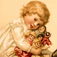 girl with dolls image