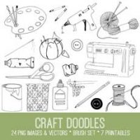 collage of craft supplies