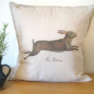 Pillow with rabbit
