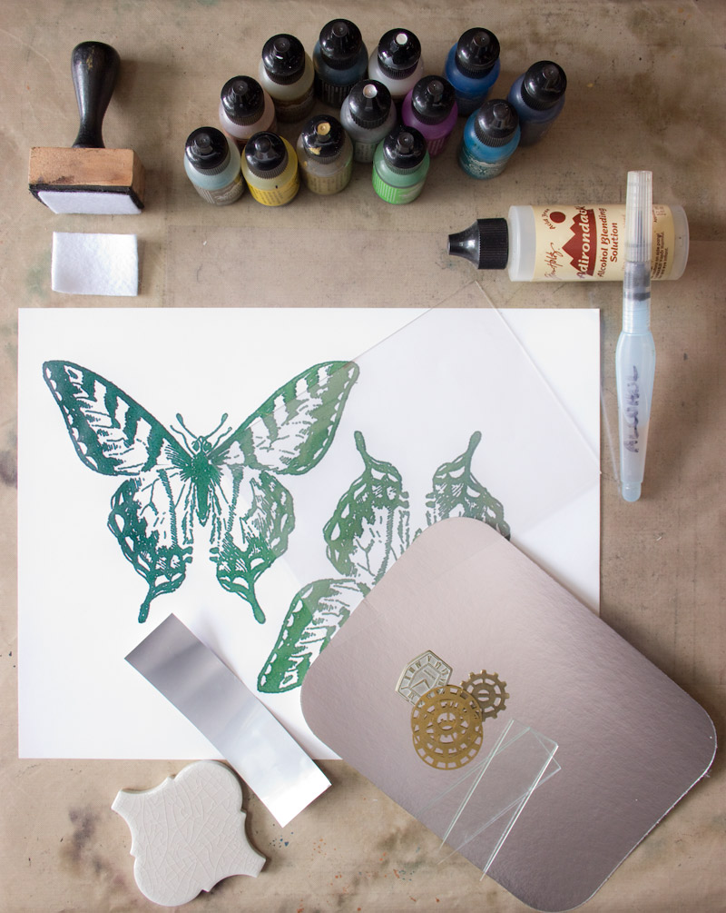 Art Shed Blog INKS How to apply alcohol inks to canvas