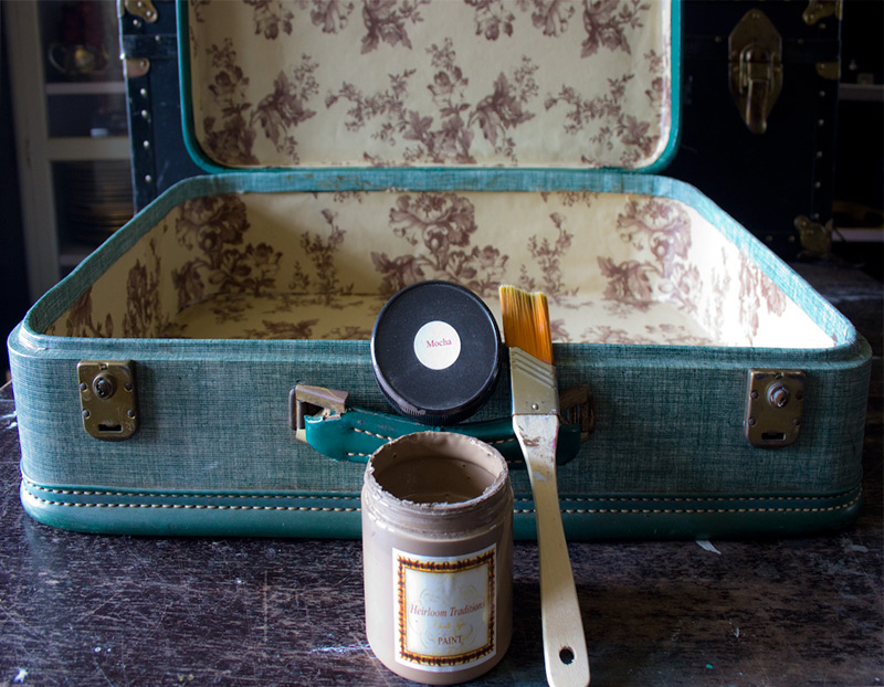 hand painted painted suitcases