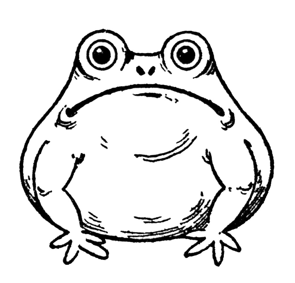 how to draw a frog on a lily pad