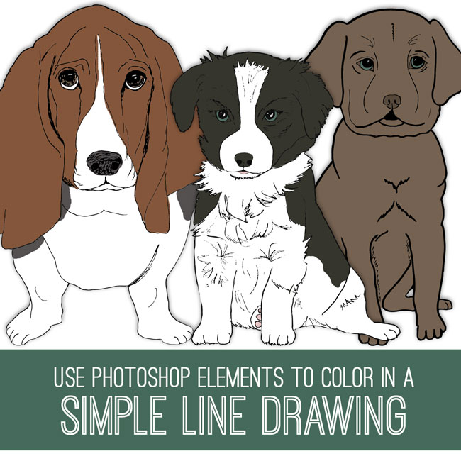 How to color in a simple line drawing