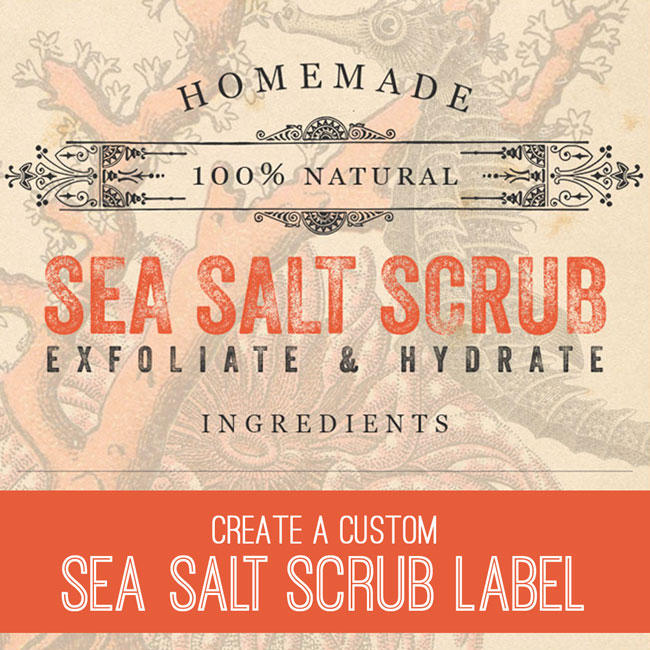 Sea salt scrub label