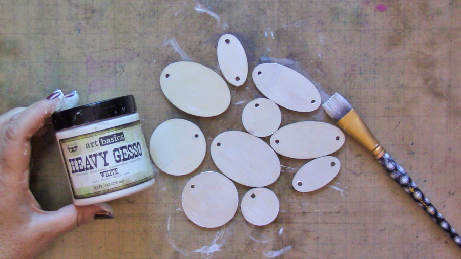 Adding gesso to Wood pieces