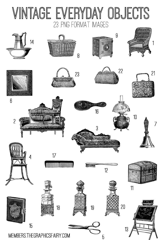 house_objects_image_list_graphicsfairy