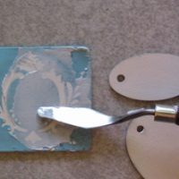 Tarnished sliver technique with applique mold and spatula