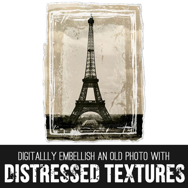 How to add distressed texture with Photoshop