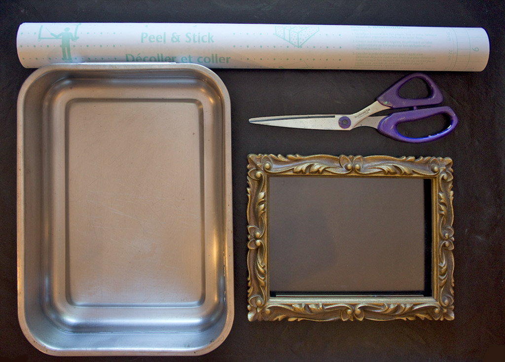 Supplies for DIY Gold Leaf Picture