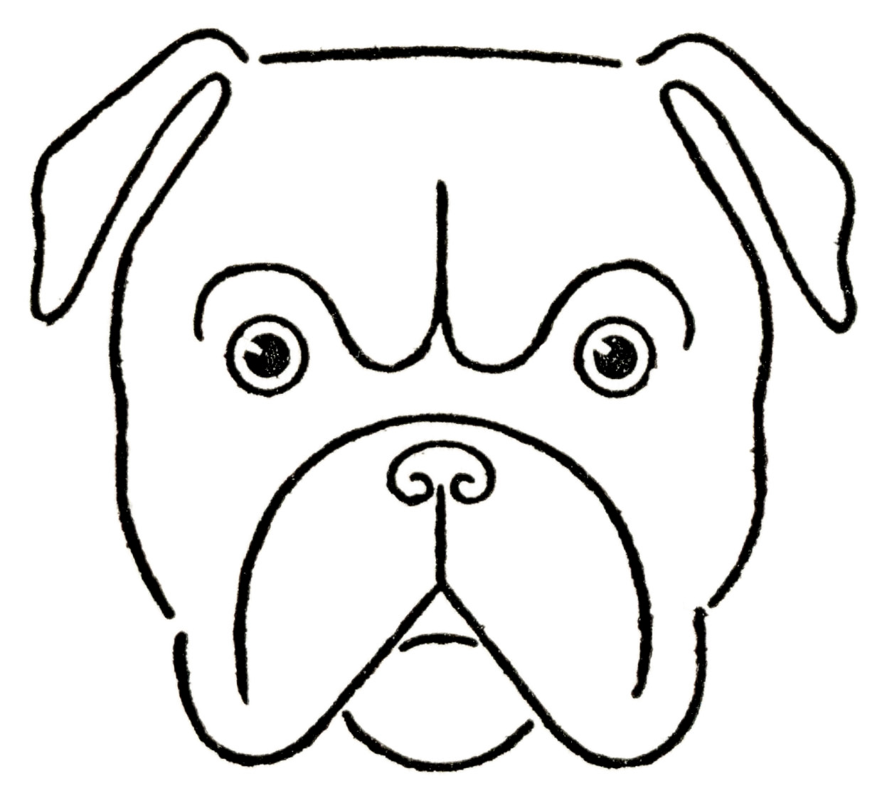 Step 6 of Bulldog Drawing
