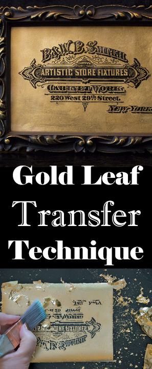 Gold Leaf Picture Image Transfer Technique