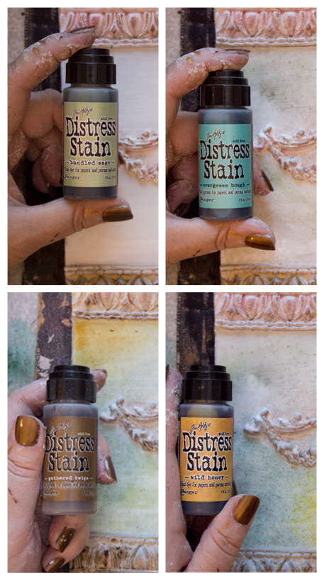 Applying distress stain