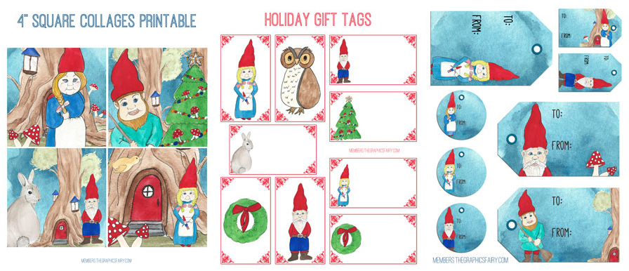 Holiday gift tags to print