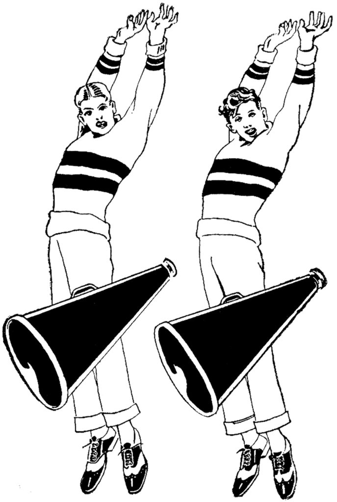 Retro Cheering Boys Image