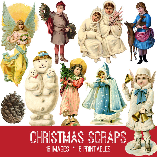 Vintage Christmas Scraps Kit