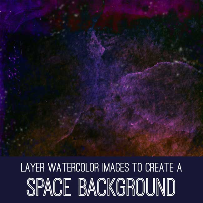 Space watercolor technique