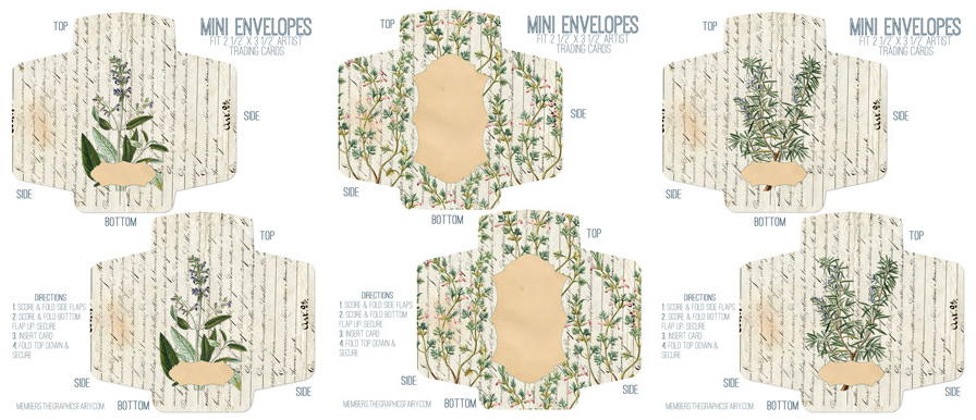 Herbs Collage envelopes