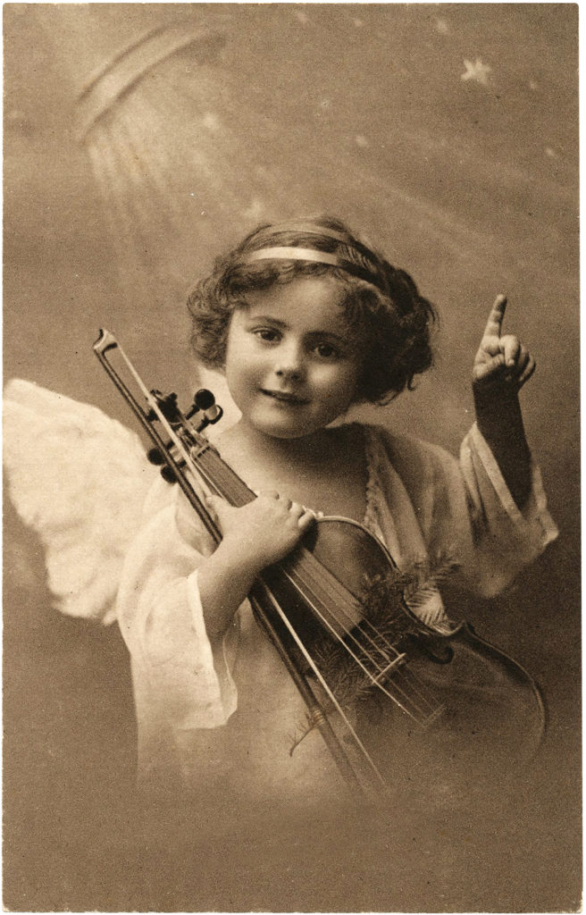 Vintage Angel with Violin Photo