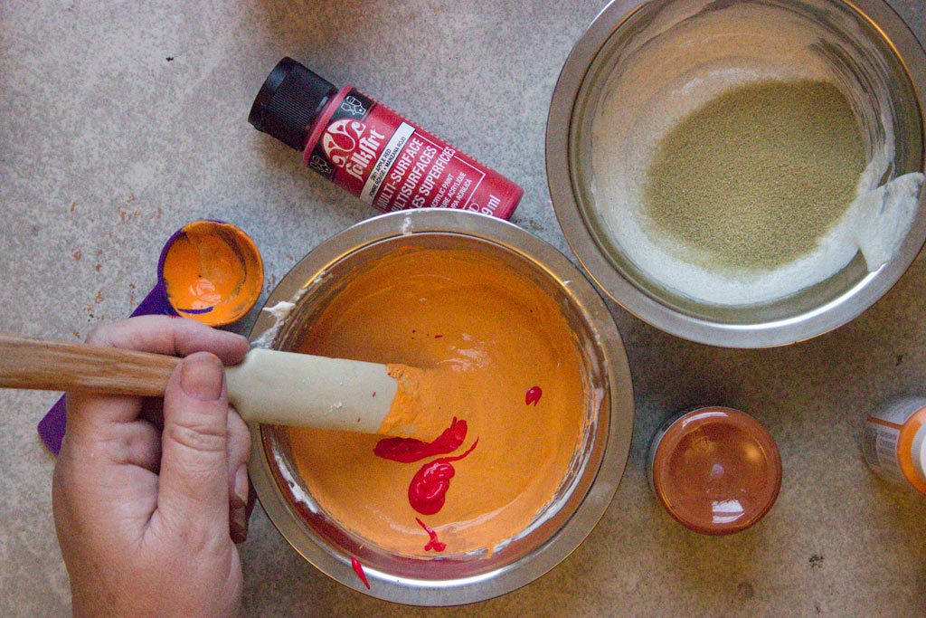 mixing red and orange in pastes