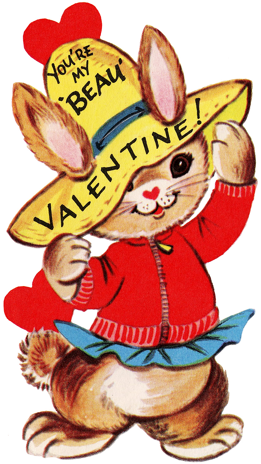 Vintage Eureka Valentine's Day animal stickers