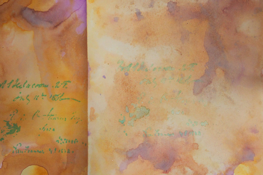 distress oxide ink paper with script